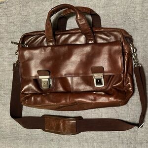 EUC Kenneth Cole Reaction leather-look briefcase laptop bag